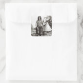 Galla Woman Quadratischer Aufkleber (Tasche)