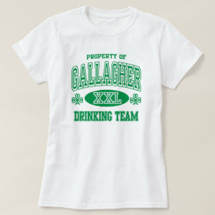 Gallagher Familien-irisches trinkendes Team T-Shirt
