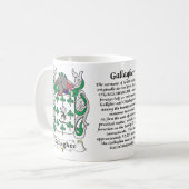 Gallagher Familien-Wappen Tasse (Vorderseite Links)