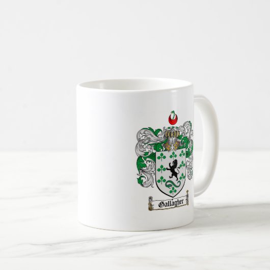 GALLAGHER FAMILIENWAPPEN - GALLAGHER WAPPEN KAFFEETASSE (VorderseiteRechts)