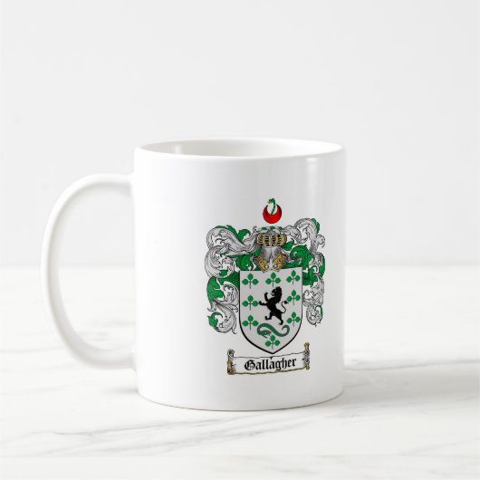 GALLAGHER FAMILIENWAPPEN - GALLAGHER WAPPEN KAFFEETASSE (Links)
