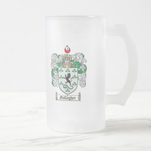 GALLAGHER FAMILIENWAPPEN - GALLAGHER WAPPEN MATTGLAS BIERGLAS