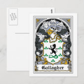 Gallagher Familienwappen Postkarte (Vorne/Hinten)