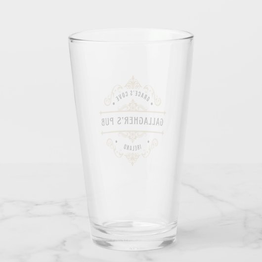 Gallagher-Pub-Pint-Glas Glas (Rückseite)