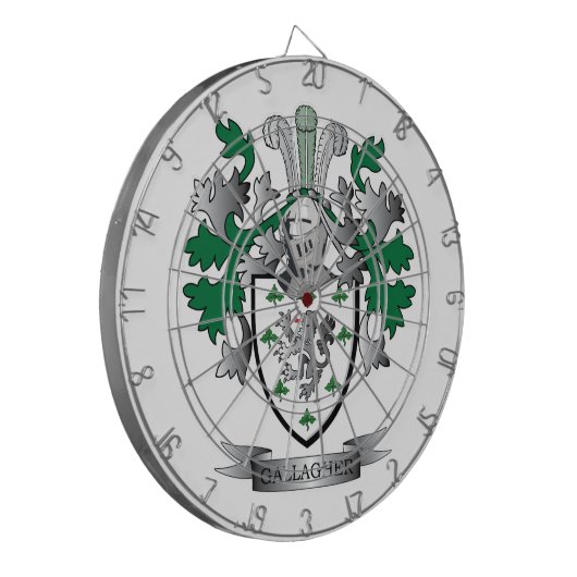 Gallagher Wappen Dartscheibe (Vorderseite Links)