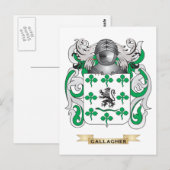 Gallagher-Wappen (Familienwappen) Postkarte (Vorne/Hinten)