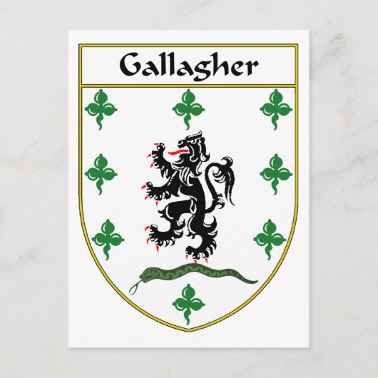 Gallagher-Wappen/Familienwappen Postkarte (Vorderseite)