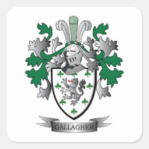 Gallagher Wappen Quadratischer Aufkleber