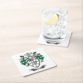 Gallagher Wappen Rechteckiger Pappuntersetzer (Vor Ort)