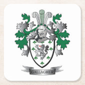 Gallagher Wappen Rechteckiger Pappuntersetzer (Vorderseite)