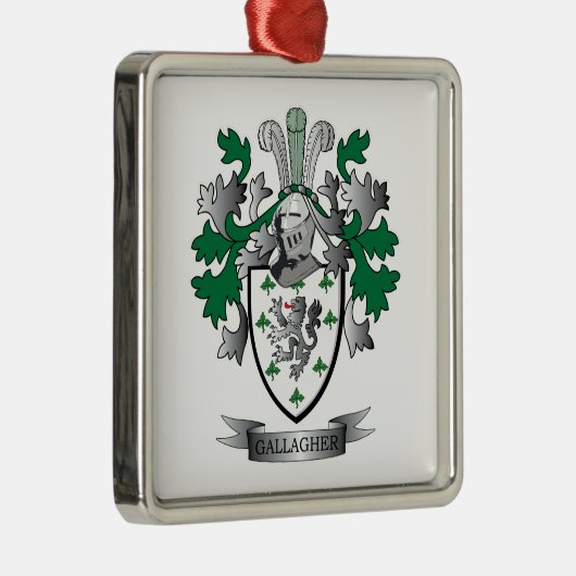 Gallagher Wappen Silbernes Ornament (Rechts)