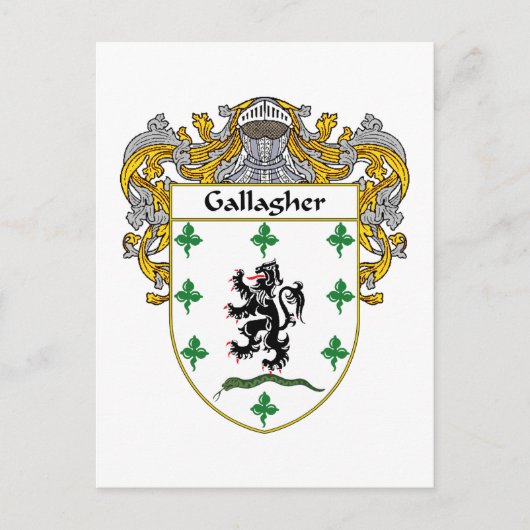 Gallagher-Wappenmantel Postkarte (Vorderseite)