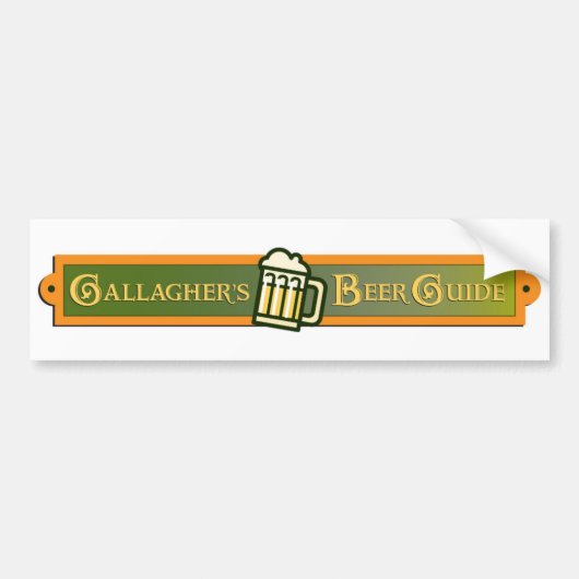 Gallaghers Bier-Führer-Autoaufkleber Autoaufkleber (Vorne)