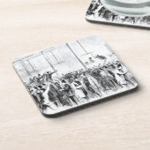 Gallaghers Börse (Stich) (b/w Foto) Getränkeuntersetzer (Linke Seite)