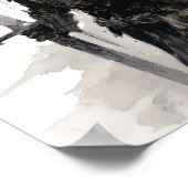 Gallant Knight in Action - Schwarz und Weiß auffal Poster (Ecke)