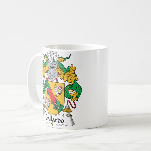 Gallardo Familienwappen Kaffeetasse (Vorderseite Links)