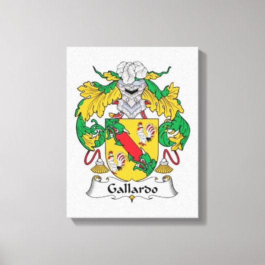 Gallardo Familienwappen Leinwanddruck (Vorderseite)