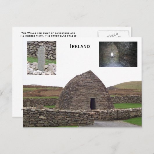 Gallarus Oratory, Kerry, Irland Postkarte (Vorne/Hinten)