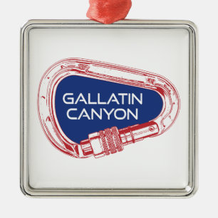Gallatin Canyon Montana Felsklettern Karabinerhake Ornament Aus Metall