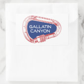 Gallatin Canyon Montana Wandern neben dem Wasser Rechteckiger Aufkleber (Tasche)