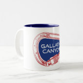Gallatin Canyon Montana Wandern neben dem Wasser Zweifarbige Tasse (Vorderseite Links)