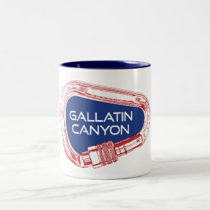 Gallatin Canyon Montana Wandern neben dem Wasser Zweifarbige Tasse