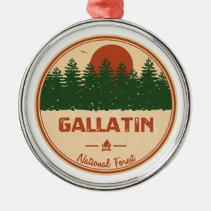 Gallatin National Forest Ornament Aus Metall
