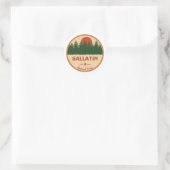 Gallatin National Forest Runder Aufkleber (Tasche)