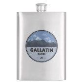 Gallatin Range Montana Wyoming Camping Flachmann (Vorderseite)