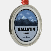 Gallatin Range Montana Wyoming Camping Ornament Aus Metall (Rechts)