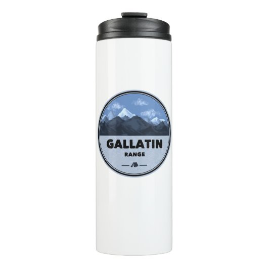 Gallatin Range Montana Wyoming Camping Thermosbecher (Vorderseite)