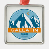Gallatin Range Montana Wyoming Ornament Aus Metall (Vorne)