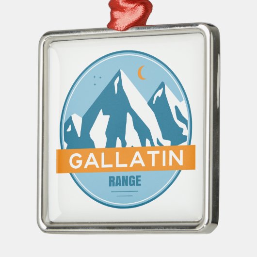 Gallatin Range Montana Wyoming Ornament Aus Metall (Links)