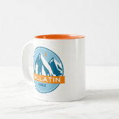 Gallatin Range Montana Wyoming Zweifarbige Tasse (Vorderseite Links)