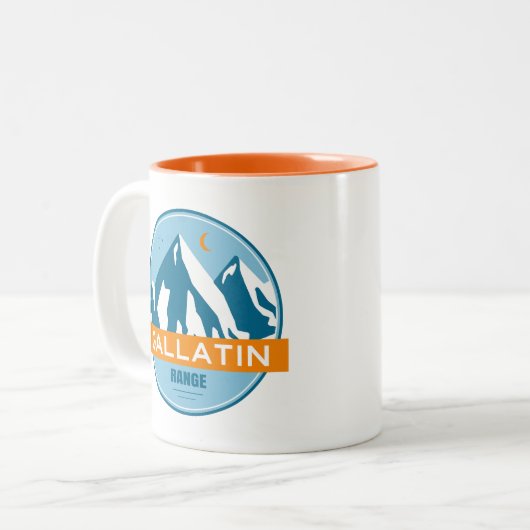Gallatin Range Montana Wyoming Zweifarbige Tasse (Vorderseite Links)