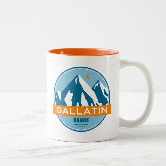 Gallatin Range Montana Wyoming Zweifarbige Tasse (Rechts)