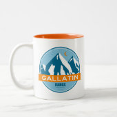 Gallatin Range Montana Wyoming Zweifarbige Tasse (Links)