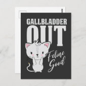 Gallblase Feline Gute Operation Erholung Cat Lover Postkarte (Vorne/Hinten)