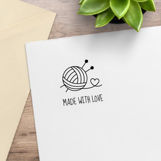 Galle aus Garn mit Nadeln 1x1 Gummistempel