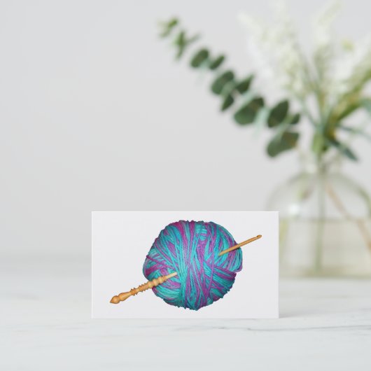 Galle aus Garn und Haken, für einen Häkeleter Visitenkarte (Stehend Vorderseite)