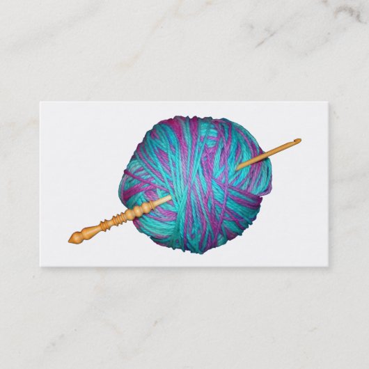 Galle aus Garn und Haken, für einen Häkeleter Visitenkarte (Vorderseite)