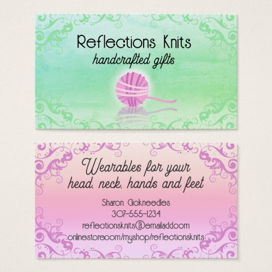 Galle aus Strickereien und Stricken (Vorne & Hinten)