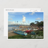 Galle Fort Boote Postkarte (Vorne/Hinten)