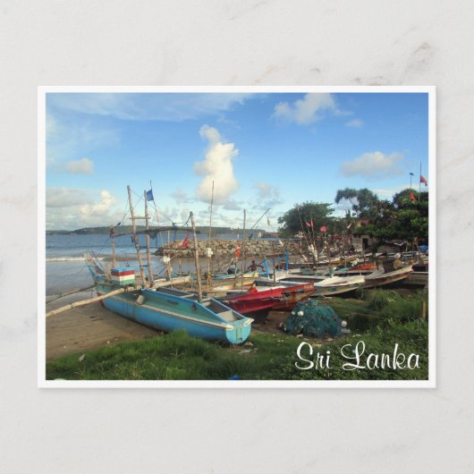 Galle Fort Boote Postkarte (Vorderseite)