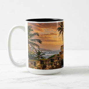 Galle Fort Leuchtturm Sonnenuntergang Sri Lanka Zweifarbige Tasse