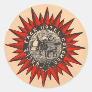 Galle stellen Hotel-Retro Gepäck-Aufkleber Runder Aufkleber