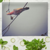 Galle Vögel in Baum 3 Geschirrtuch (Gefaltet)