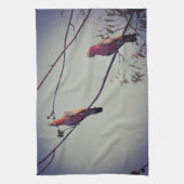 Galle Vögel in Baum 3 Geschirrtuch (Vertikal)