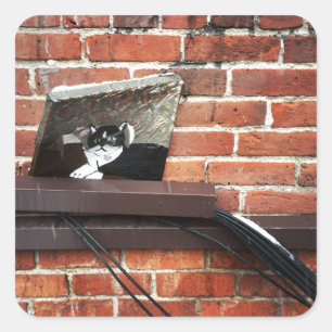 Galleenkatze Quadratischer Aufkleber