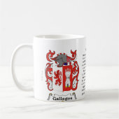 Gallegos, der Ursprung und Bedeutung auf einer Kaffeetasse (Links)